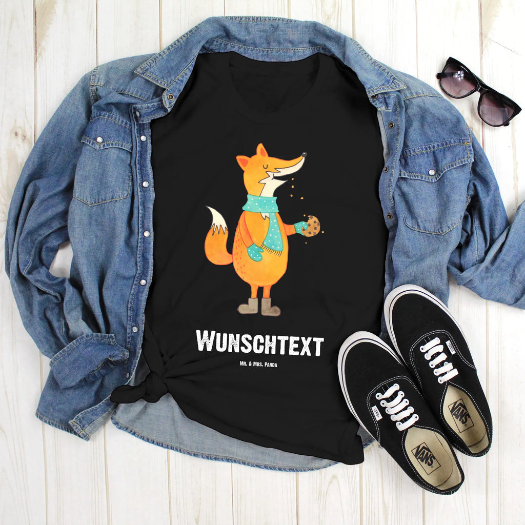Personalisiertes T-Shirt Fuchs Keks Wunschtext, T-Shirt mit Aufruck, T-Shirt mit Namen, T-Shirt Personalisiert, Bedrucken, Fuchs, Kekse, Küche Deko, Winter, Weihnachtszeit, Backen Spruch, Plätzchen, Füchse, Liebe