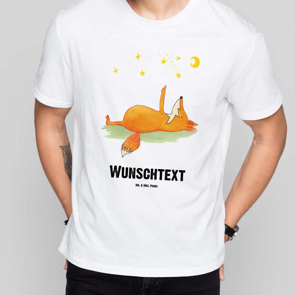 Personalised T-Shirt Fox Stars Bedrucken, T-Shirt mit Aufruck, T-Shirt Personalisiert, T-Shirt mit Namen, Wunschtext, Fuchs, Füchse, Tröstende Worte, Spruch Positiv, Spruch schön, Always Look On The Bright Side Of Life, Romantik