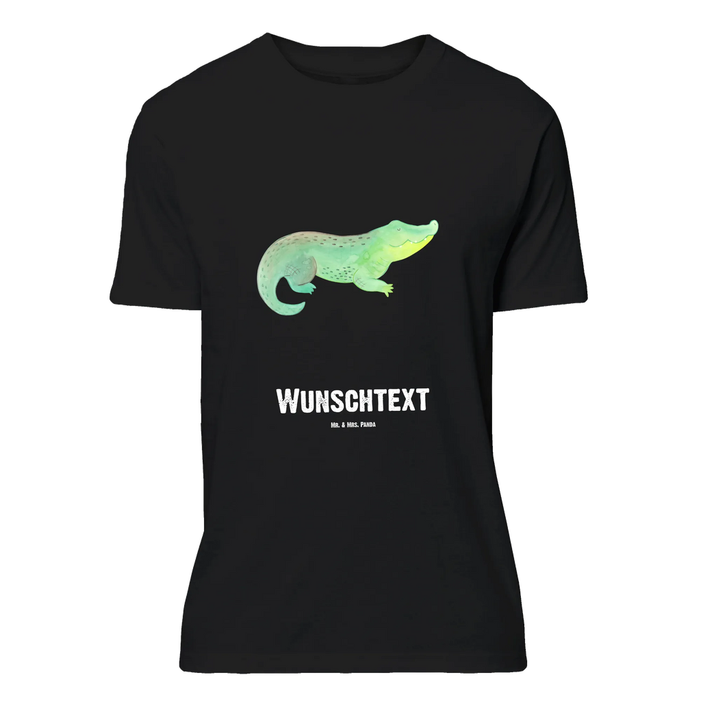 Personalisiertes T-Shirt Krokodil Wunschtext, T-Shirt mit Namen, Bedrucken, T-Shirt Personalisiert, T-Shirt mit Aufruck, Meer, Urlaub, Meerestiere, Lieblingsmensch, Reiselust, Krokodile, Freundin, Abenteuerlust, Verrückt sein, Beste Freundin, Spontan sein, Krokodil