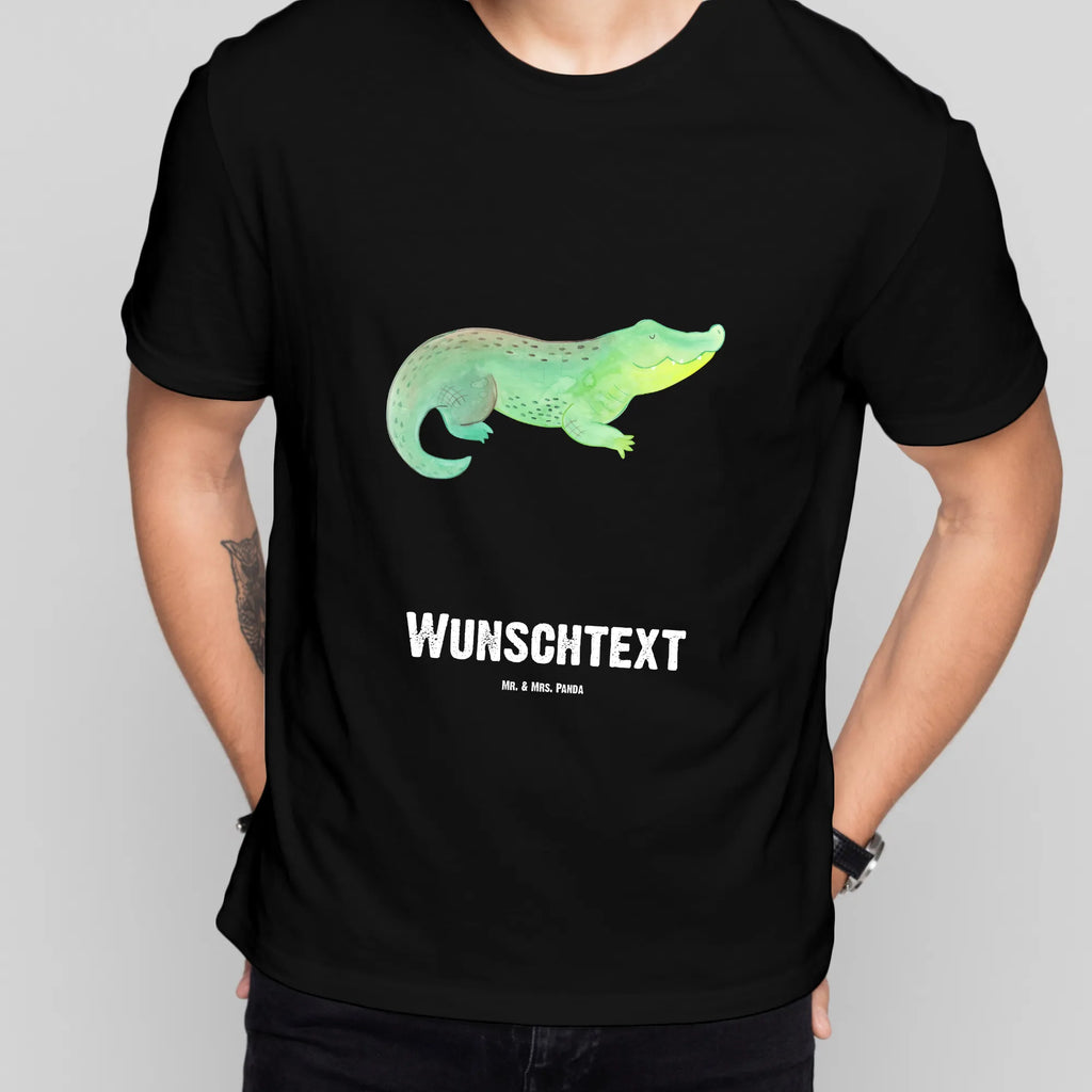 Personalisiertes T-Shirt Krokodil Wunschtext, T-Shirt mit Namen, Bedrucken, T-Shirt Personalisiert, T-Shirt mit Aufruck, Meer, Urlaub, Meerestiere, Lieblingsmensch, Reiselust, Krokodile, Freundin, Abenteuerlust, Verrückt sein, Beste Freundin, Spontan sein, Krokodil