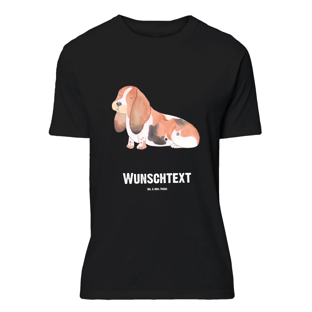Rozmiar L Personalizowana koszulka pies Basset Hound T-Shirt mit Namen, T-Shirt mit Aufruck, T-Shirt Personalisiert, Bedrucken, Wunschtext, Hundemotiv, Hund, Haustier, Tierliebhaber, Sprüche, Hunderasse, Hundebesitzer, Hundeliebe, Basset, Kinderlos, Basset Hound