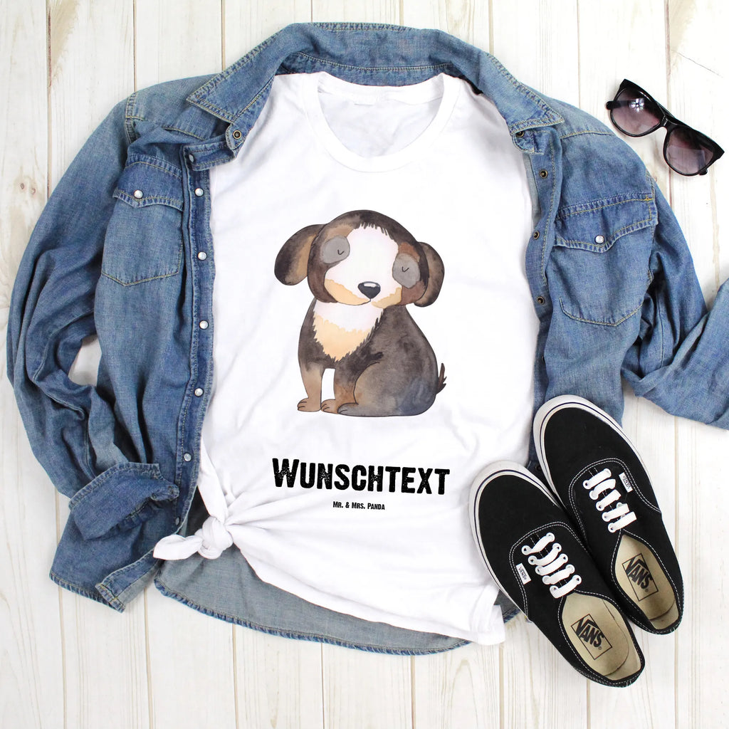 Personalised T-Shirt Dog Relax T-Shirt mit Aufruck, Bedrucken, T-Shirt mit Namen, Wunschtext, T-Shirt Personalisiert, Hundemotiv, Hund, Haustier, Tierliebhaber, Sprüche, Hunderasse, Hundebesitzer, Liebe, Hundeliebe, Schwarzer Hund, Hundeglück