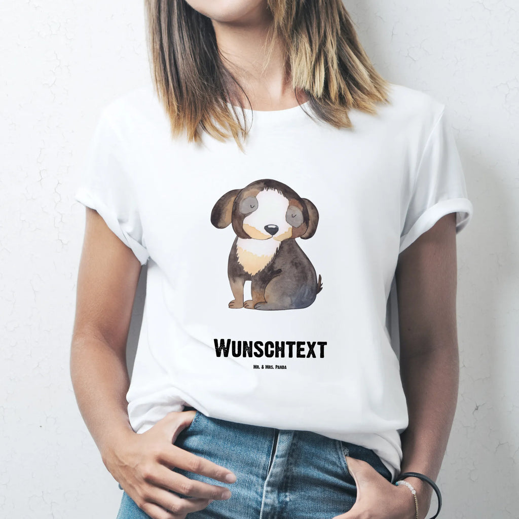 Personalised T-Shirt Dog Relax T-Shirt mit Aufruck, Bedrucken, T-Shirt mit Namen, Wunschtext, T-Shirt Personalisiert, Hundemotiv, Hund, Haustier, Tierliebhaber, Sprüche, Hunderasse, Hundebesitzer, Liebe, Hundeliebe, Schwarzer Hund, Hundeglück