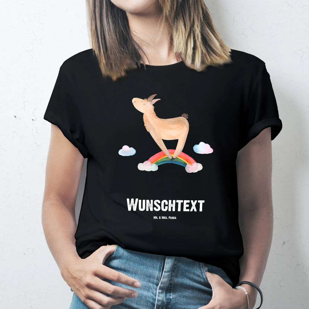 Rozmiar L Personalizowana koszulka lama tęcza T-Shirt mit Aufruck, T-Shirt Personalisiert, Bedrucken, T-Shirt mit Namen, Wunschtext, Alpaka, Lama, Außenseiter, Freiheit, Lamas, Schule, Wolkenland, Haters, Regenbogen, Abi, Haters Gonna Hate, Selbstständig, Hobby