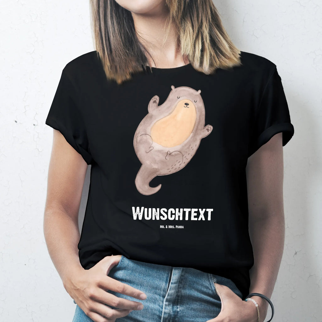 Personalised T-Shirt otter Embrace Bedrucken, T-Shirt mit Namen, T-Shirt Personalisiert, T-Shirt mit Aufruck, Wunschtext, Otter, Seeotter, Fischotter, Otter Seeotter See Otter