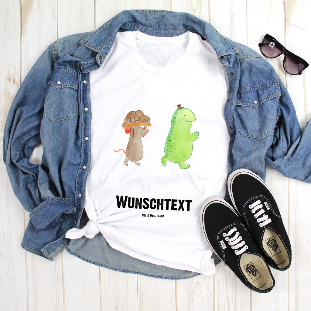 Personalised T-Shirt tortoise Mouse Bedrucken, T-Shirt mit Namen, T-Shirt Personalisiert, T-Shirt mit Aufruck, Wunschtext, Schildkröte, Freunde, Beste Freundinnen, Beste Freunde, Freundinnen, Maus