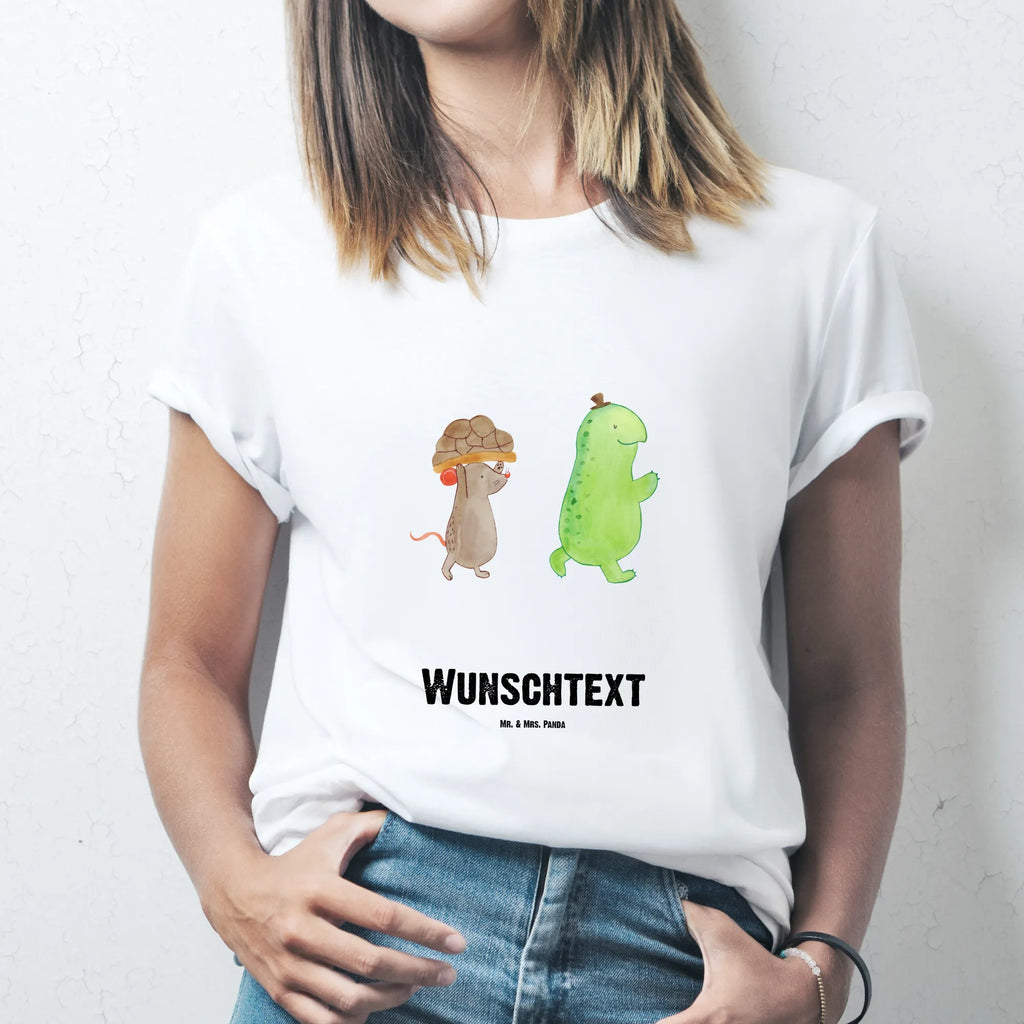 Personalised T-Shirt tortoise Mouse Bedrucken, T-Shirt mit Namen, T-Shirt Personalisiert, T-Shirt mit Aufruck, Wunschtext, Schildkröte, Freunde, Beste Freundinnen, Beste Freunde, Freundinnen, Maus