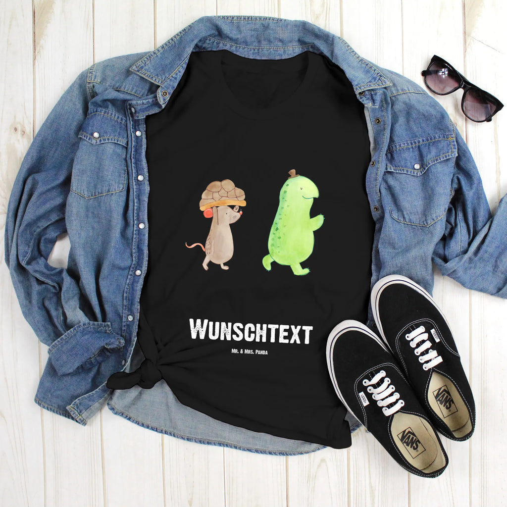 Personalised T-Shirt tortoise Mouse Bedrucken, T-Shirt mit Namen, T-Shirt Personalisiert, T-Shirt mit Aufruck, Wunschtext, Schildkröte, Freunde, Beste Freundinnen, Beste Freunde, Freundinnen, Maus