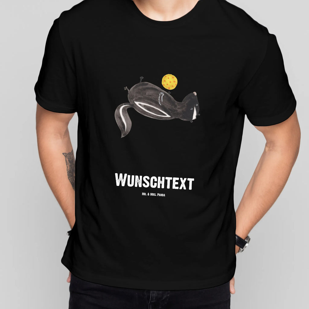 Personalised T-Shirt skunk ball T-Shirt mit Namen, T-Shirt Personalisiert, T-Shirt mit Aufruck, Wunschtext, Bedrucken, Stinktier, Skunk, Stinki, Weisheit, Verspielt, Raubtier, Wildtier, Stinker