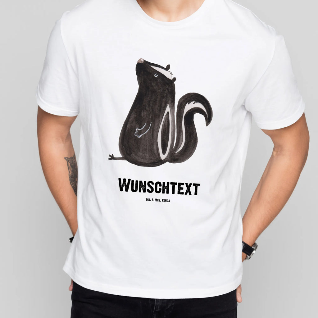 Personalised T-Shirt skunk Sit T-Shirt mit Namen, Wunschtext, Bedrucken, T-Shirt mit Aufruck, T-Shirt Personalisiert, Stinktier, Skunk, Wildtier, Büro, Besserwisser, Raubtier, Spruch, Stinker, Recht, Stinki