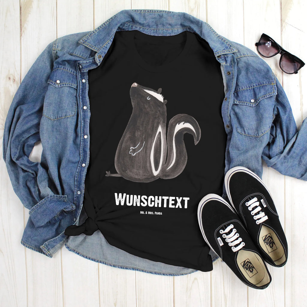 Personalised T-Shirt skunk Sit T-Shirt mit Namen, Wunschtext, Bedrucken, T-Shirt mit Aufruck, T-Shirt Personalisiert, Stinktier, Skunk, Wildtier, Büro, Besserwisser, Raubtier, Spruch, Stinker, Recht, Stinki
