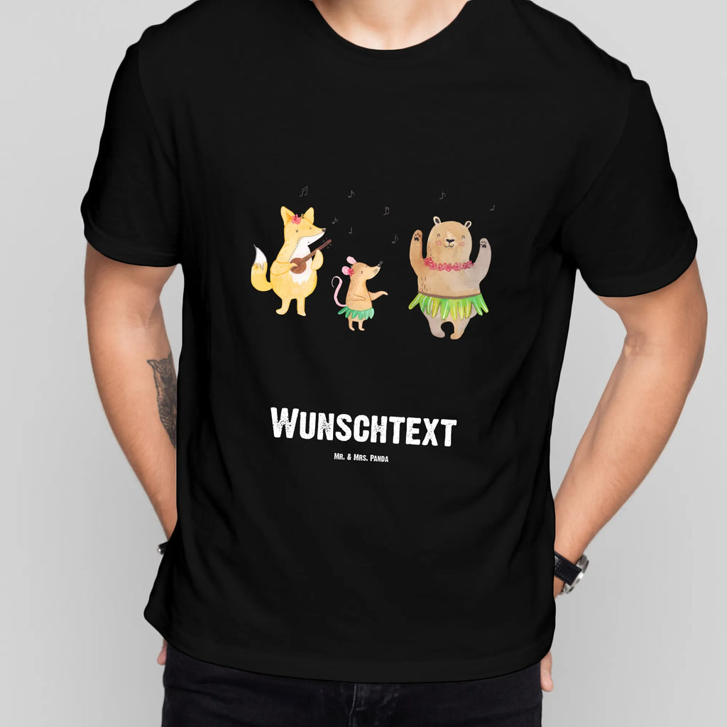 Rozmiar L Personalizowana koszulka zwierzęta leśne Aloha T-Shirt mit Namen, Bedrucken, Wunschtext, T-Shirt Personalisiert, T-Shirt mit Aufruck, Tiermotive, Tiere, Gute Laune, Lustige Sprüche, Waldtiere, Lachen, Hase, Tanzen, Wald, Aloha, Bär, Musik, Igel, Leben