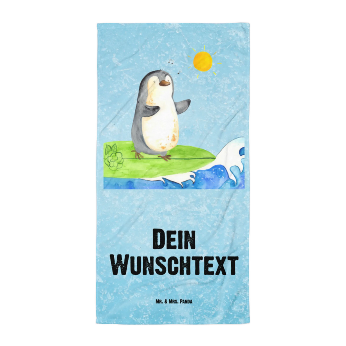 Hand towel with name Penguin surfer custom towel, embroidered towel, sauna towel with name, towel with name, custom print towel, towel gift, personalized bath towel, monogrammed bath towel, luxury personalized towels, custom bathroom towel, Penguin, North Pole, Winter, Penguins, penguins, wave riding, holidays, surfing, Hawaii, waves, surfers, Portugal
