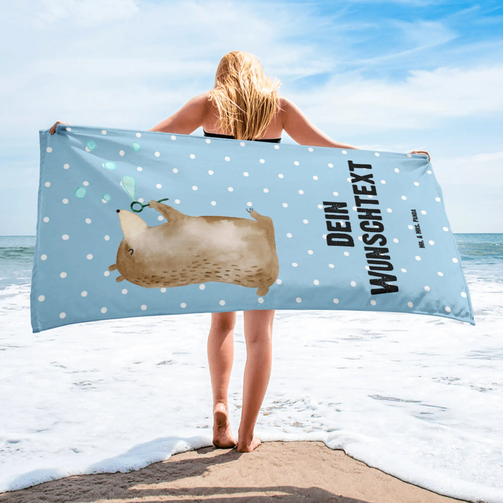 XXL ręcznik kąpielowy z imieniem niedźwiedź bańki mydlane Niedźwiedź, Miś, Pluszowy miś