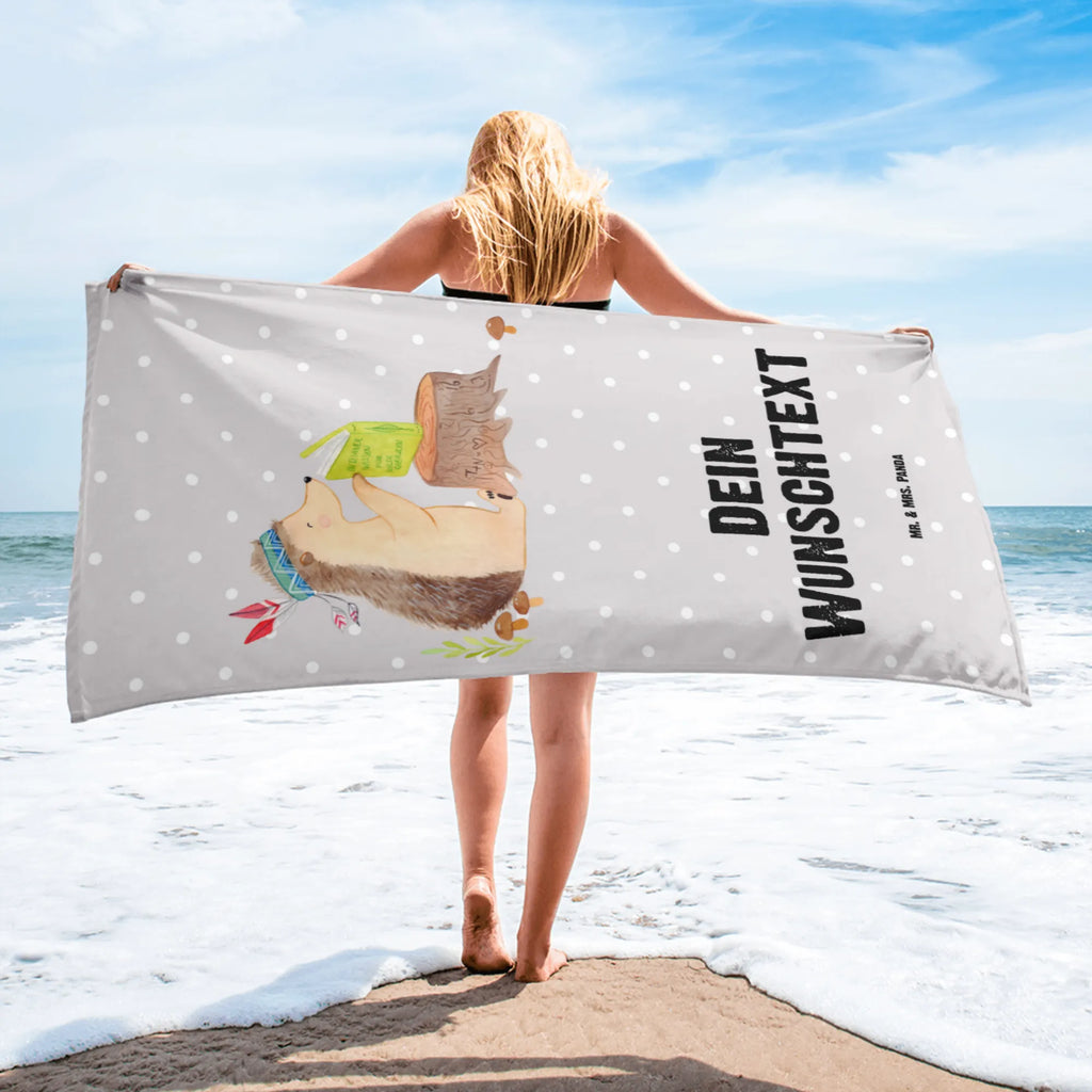 XXL ręcznik kąpielowy z imieniem jeż Ozdoba z piór Waldtiere, zwierzęta