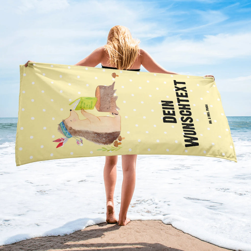 XXL ręcznik kąpielowy z imieniem jeż Ozdoba z piór Waldtiere, zwierzęta