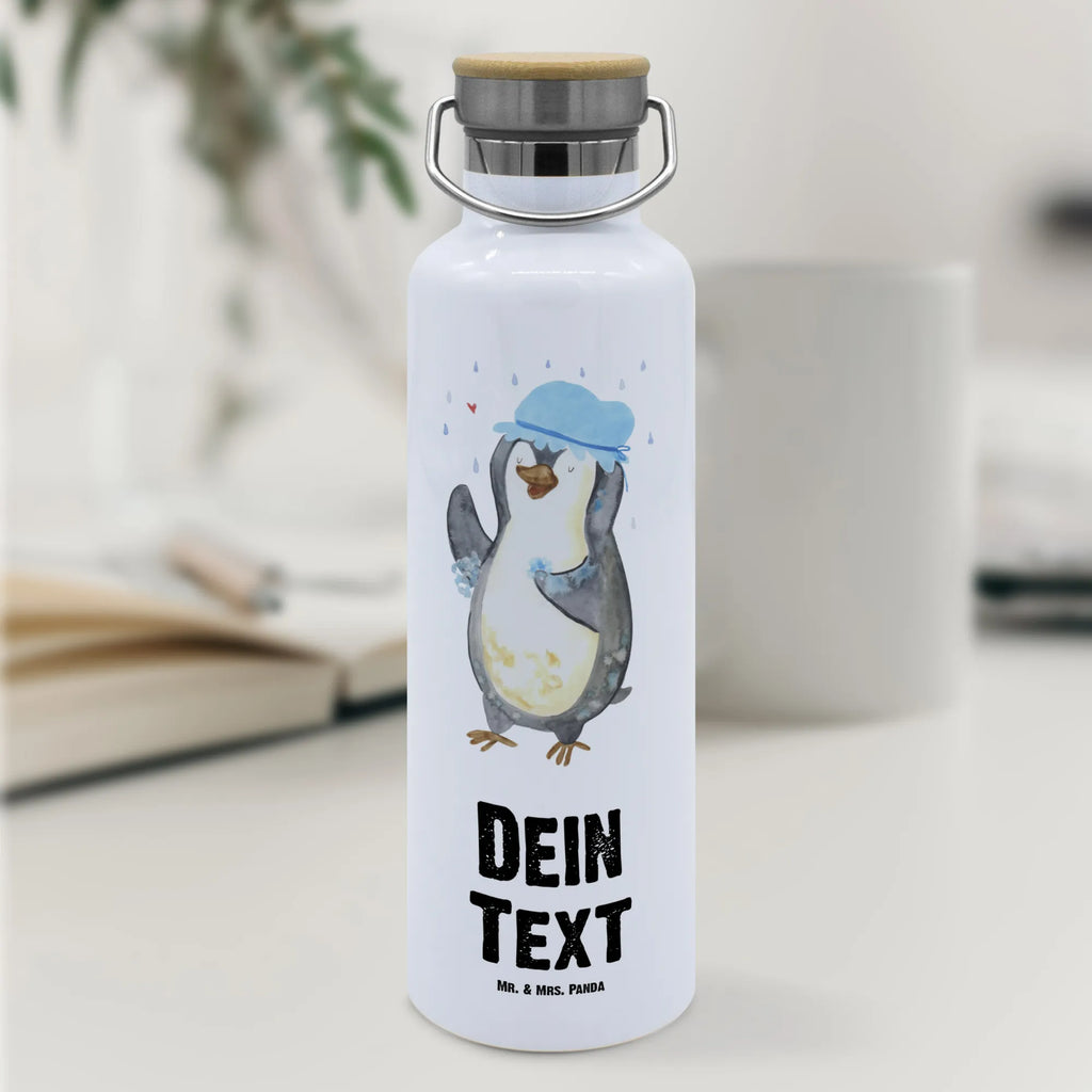 Personalised drinks bottle Penguin have a shower Penguin, North Pole, Winter, Penguins, shower, new beginning, being happy, penguins, motivation, new start, life motto
