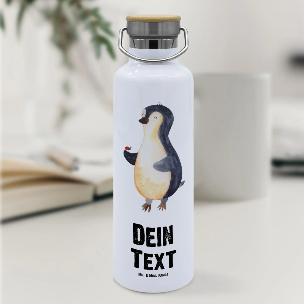 Personalised drinks bottle Penguin ladybug Penguin, North Pole, Winter, Penguins, joy of life, joy, happiness, ladybird, wonder, penguins, love