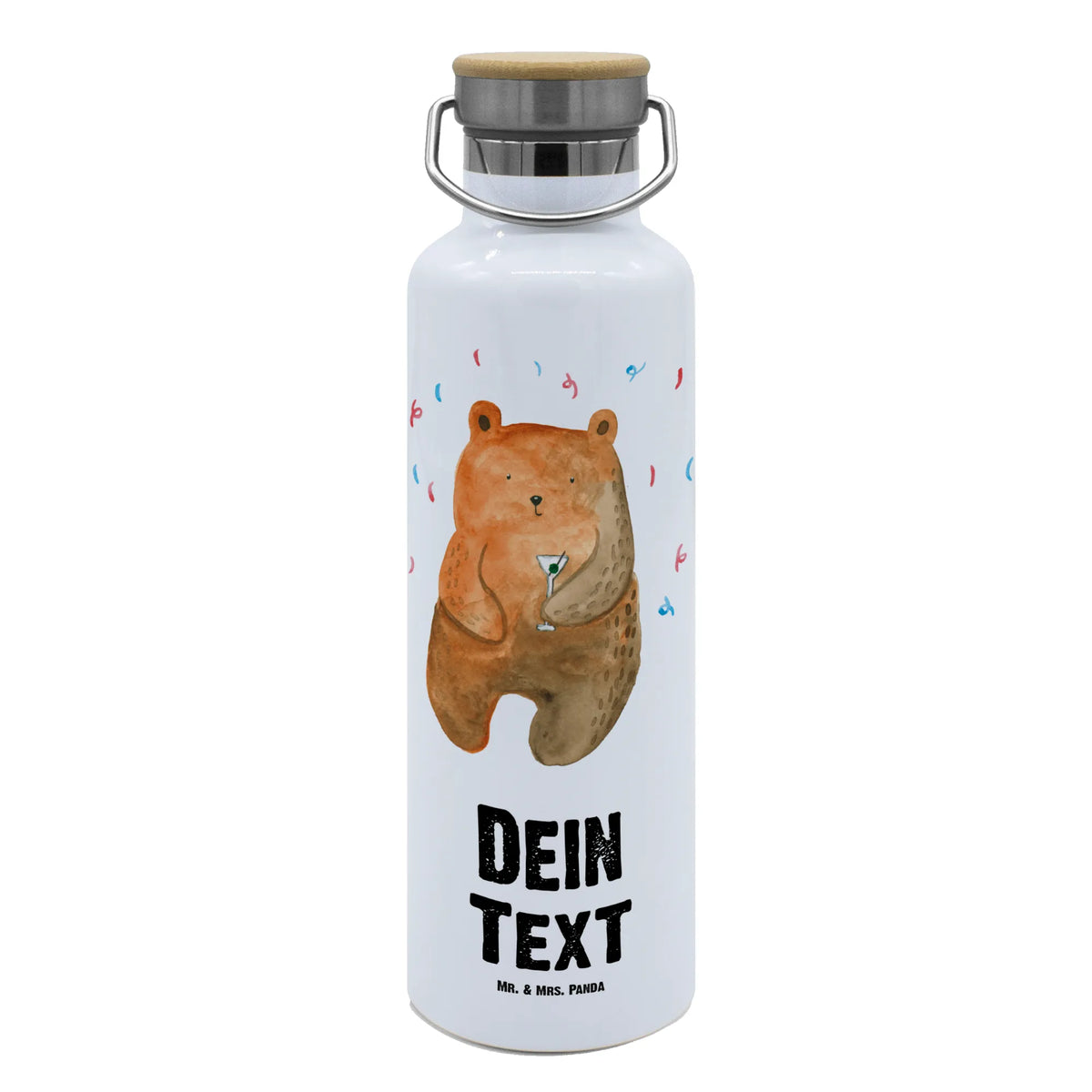 Personalizowana butelka na wodę Niedźwiedź Impreza Niedźwiedź, Miś, Pluszowy miś