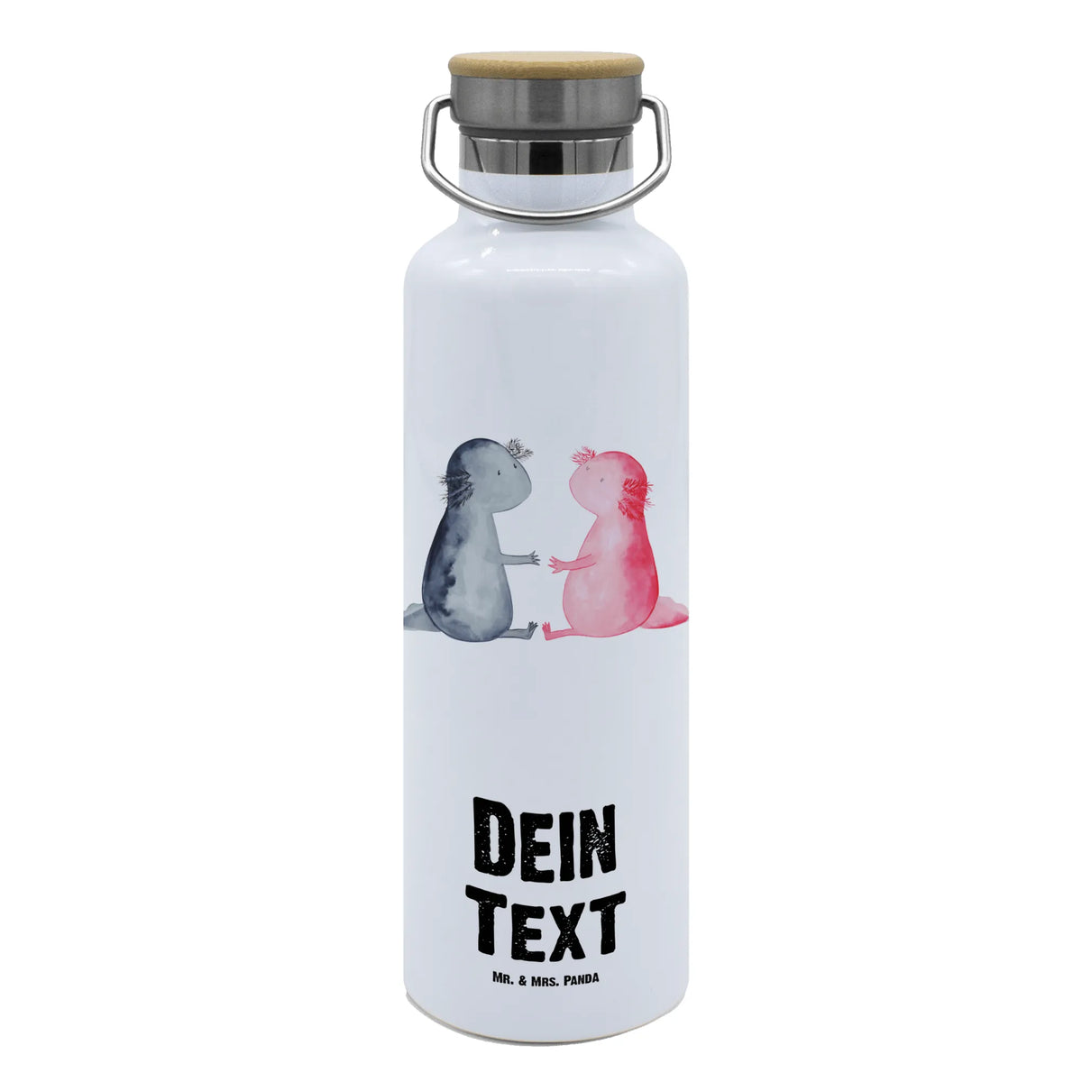 Personalised drinks bottle axolotl Love Axolotl, Axelotl, marine animals, Mexican walking fish, salamander, husband, fiancé, great love, amphibian, tail, axolot, proof of love, anniversary, valentine's day, friend, love, axolotl