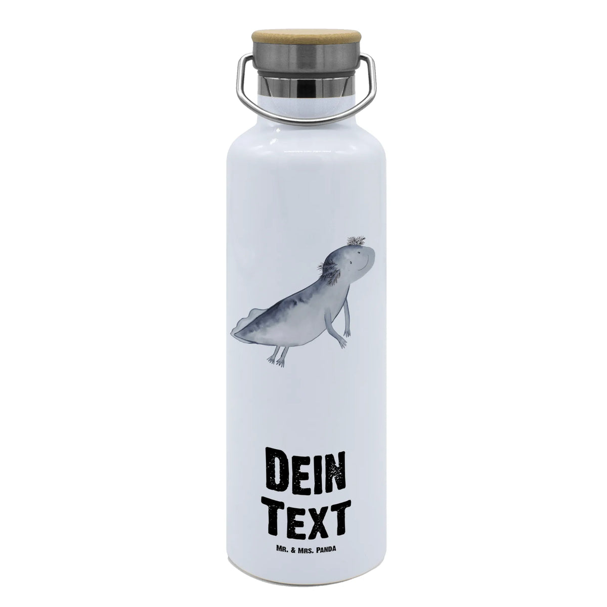 Personalizowana butelka na wodę ajolotl pływanie Axolotl, Molch