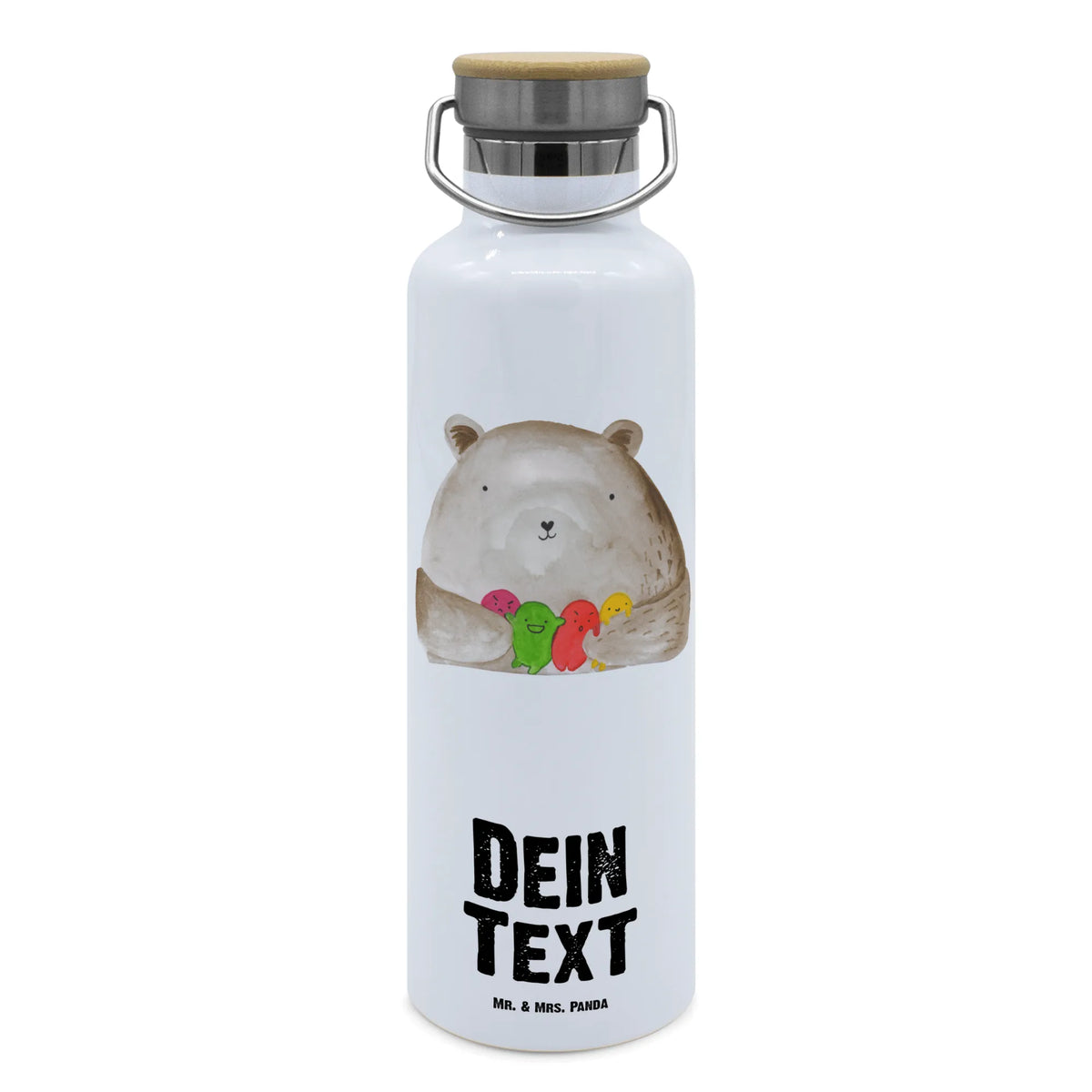 Personalizowana butelka na wodę niedźwiedź uczucie Niedźwiedź, Miś, Pluszowy miś