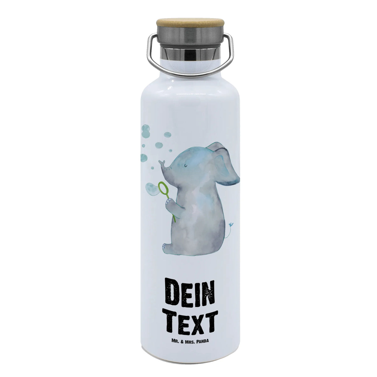 Personalised drinks bottle elephant soap bubbles small animals, cute, funny, cute animal motives, hand drawn, small world, funny sayings, good mood, happy, gifts, gift ideas, special gifts, animal lover, card, love, love saying, home, proof of love, proboscidean, elephants, pachyderm, Elephant, feeling. Home, soap bubbles
