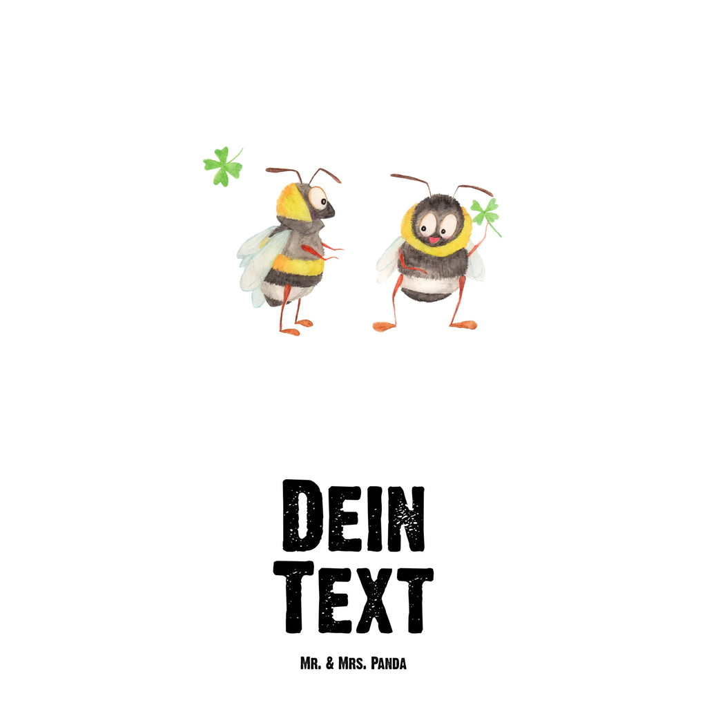 Personalised drinks bottle bumblebees shamrock small animals, cute, funny, cute animal motives, hand drawn, small world, funny sayings, good mood, happy, gifts, gift ideas, special gifts, animal lover, card, saying happy, saying positive, become happy, be happy, bumblebee, bee decoration, bee, saying beautiful