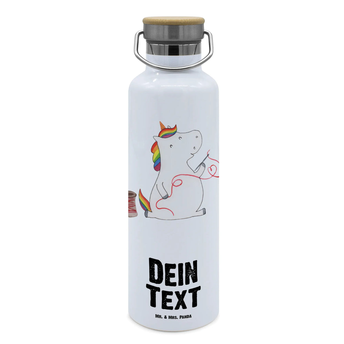 Personalised drinks bottle unicorn seamstress girlfriend, crochet, tinkering, knitting, seamstress present, sew, seamstress gift, sewing room