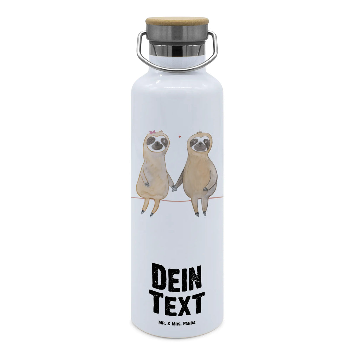 Personalised drinks bottle sloth pair Sloth, sloth, trend animal, love, sloth love, engaged, sloth couple, lazy, lovers, relax, together, favourite animal, in love