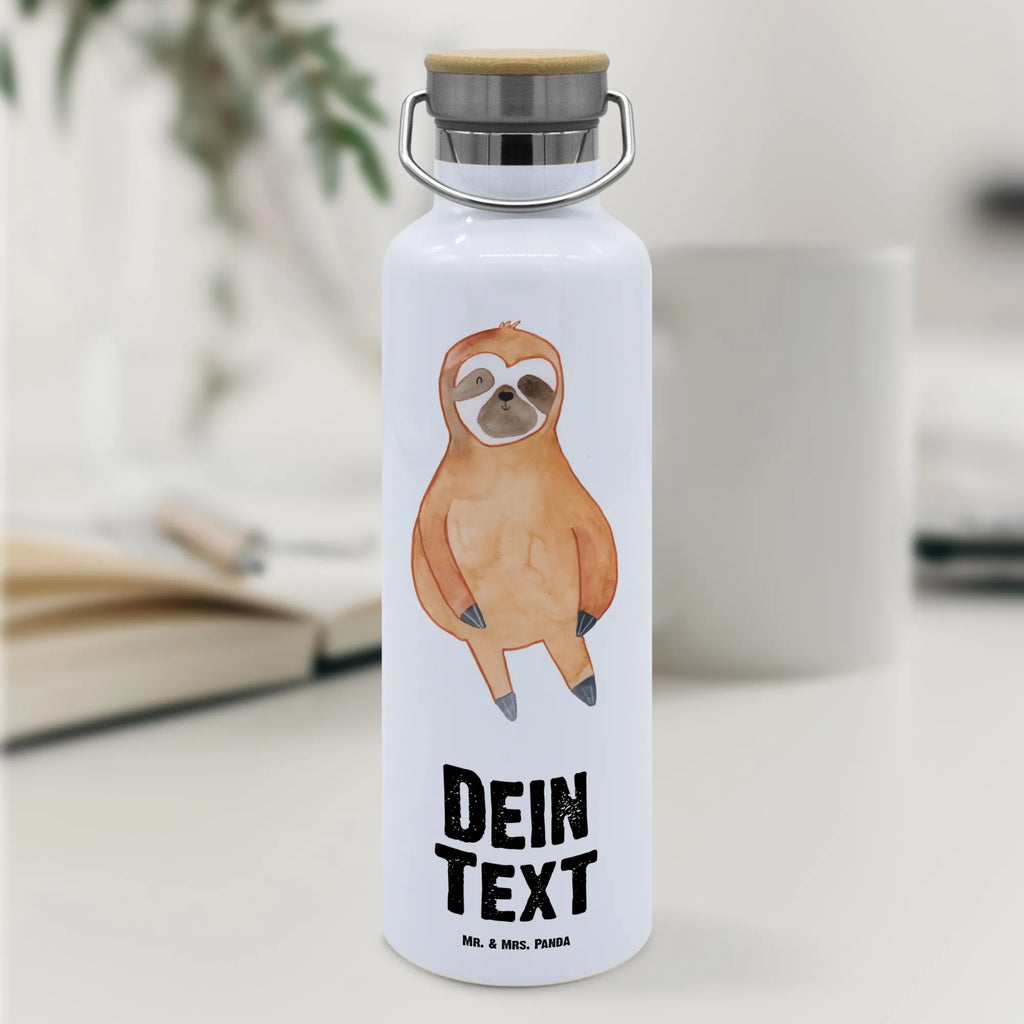 Personalised drinks bottle sloth Satisfied Sloth, sloth, trend animal, happy, lazy, happiness, contented, break, favorite animal, relax