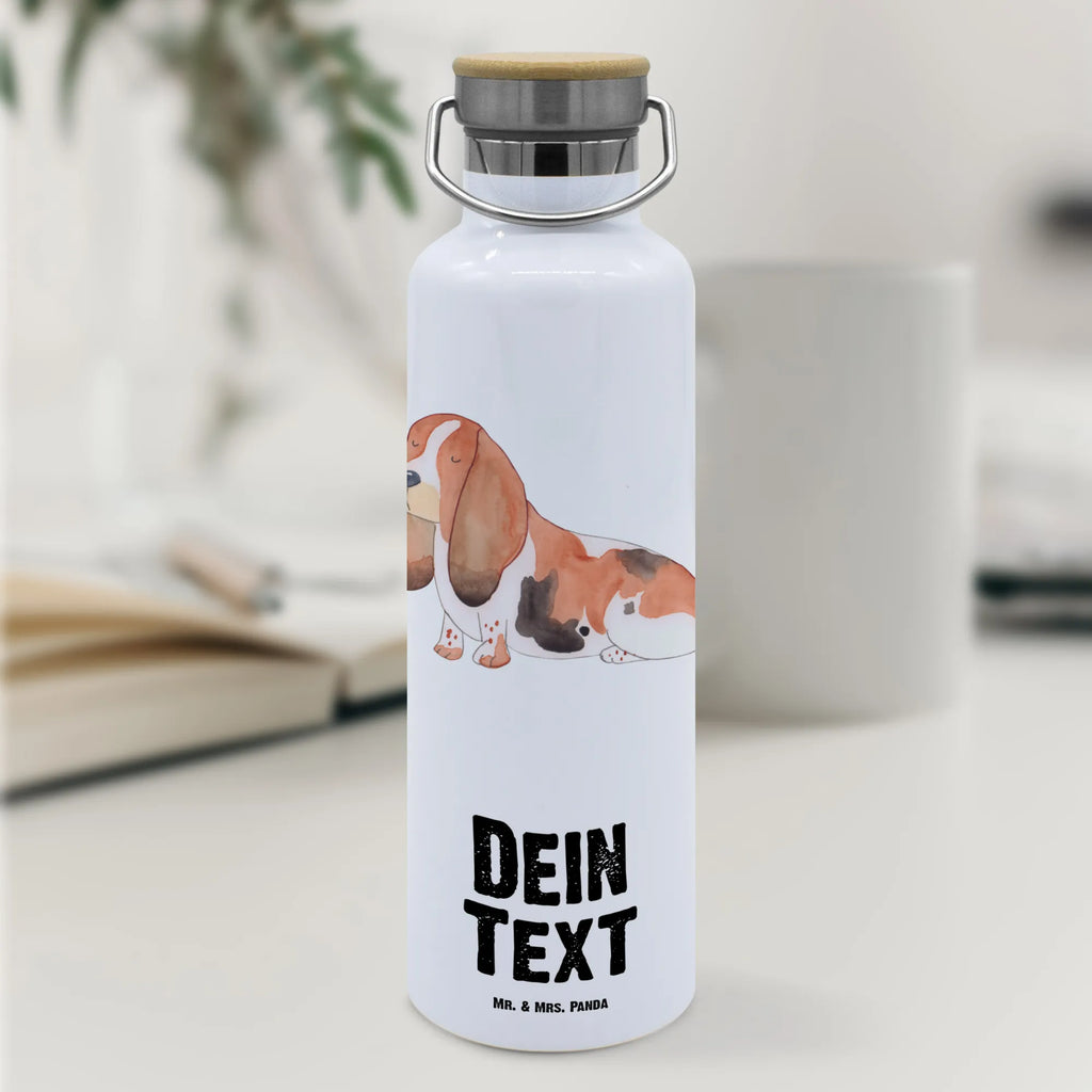 Personalizowana butelka na wodę pies Basset Hound Pies, motyw psa, zwierzę domowe, rasa psa, miłośnik zwierząt, właściciel psa, powiedzenia