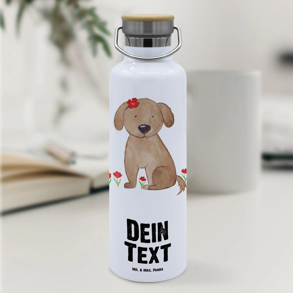 Personalizowana butelka na wodę pies Dama Pies, motyw psa, zwierzę domowe, rasa psa, miłośnik zwierząt, właściciel psa, powiedzenia