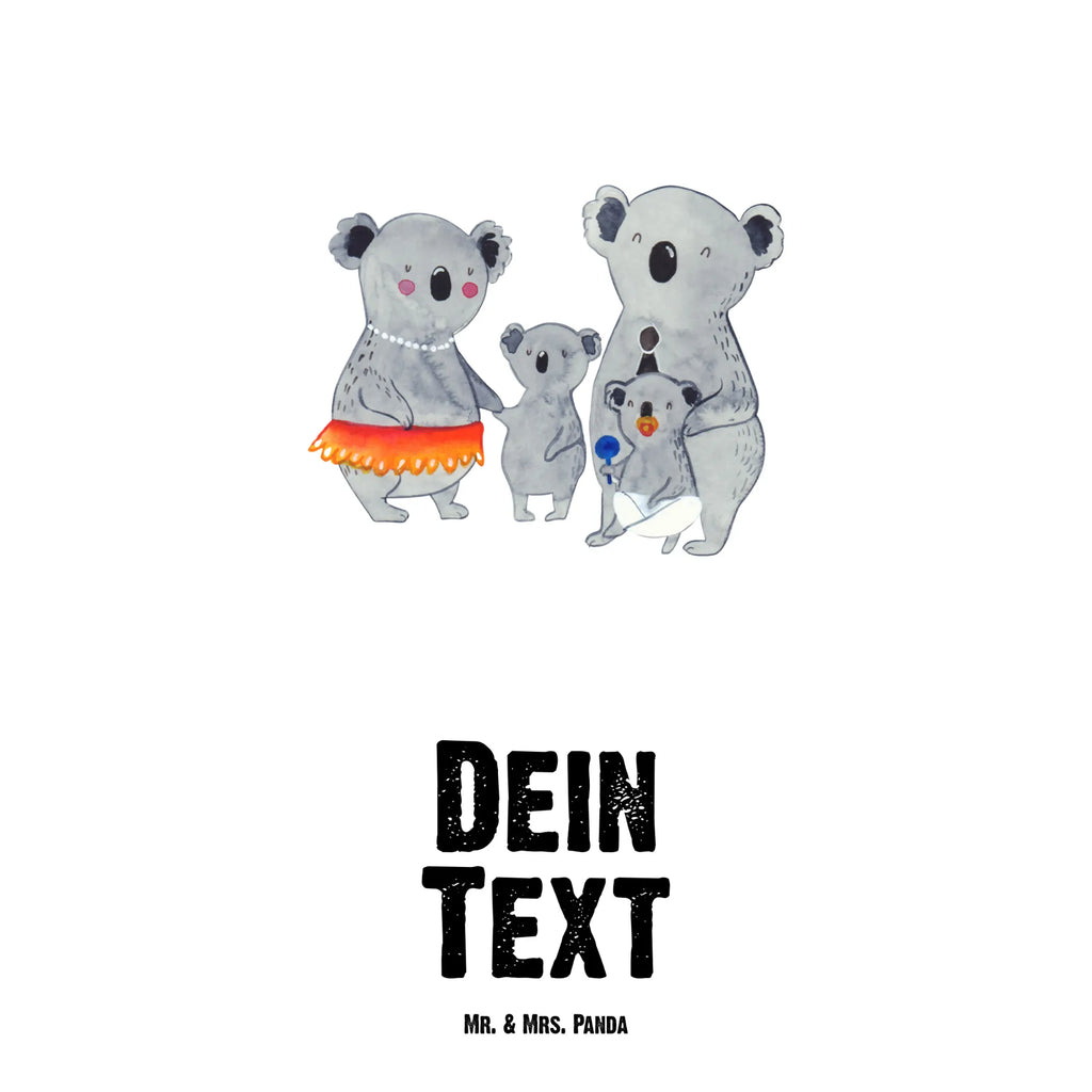 Personalizowana butelka na wodę Rodzina koali Rodzina, Dzień Ojca, Dzień Matki, brat, siostra, mama, tata, babcia, dziadek