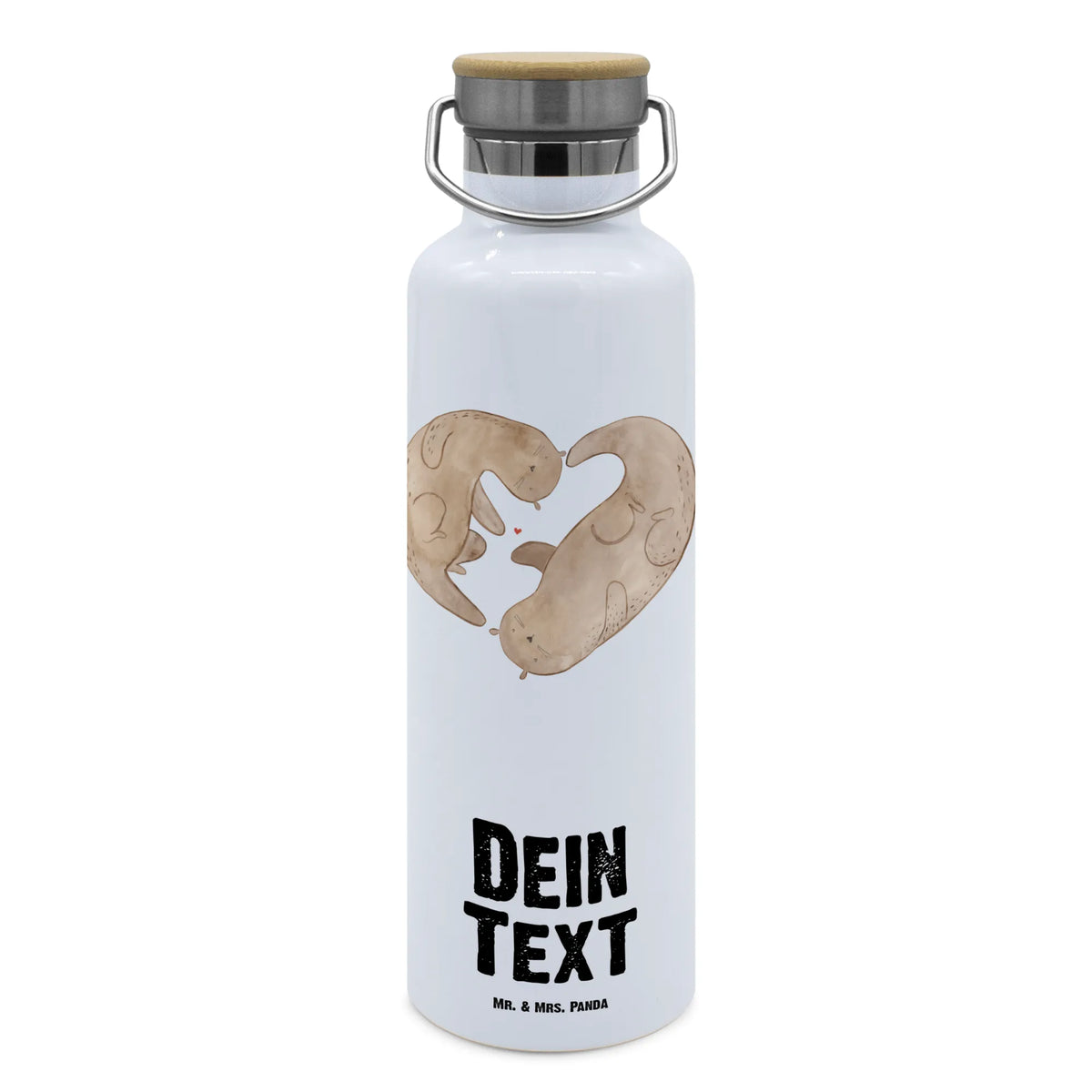 Personalised drinks bottle otter Heart otter, marten, sea otter, European otter, water mammal, aquatic animal, baby otter, predator, water, otter gifts, animal lover, gift ideas for animal lovers, animal, mammal, water animal, gifts for people in love, heart, better half, love, proof of love, engagement, wedding day, love you, life together, anniversary, love gift