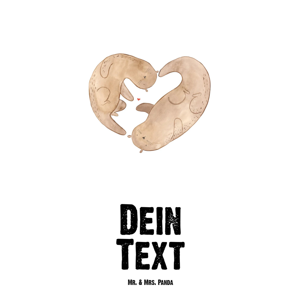 Personalizowana butelka na wodę wydra serce Kuna, wydra, morska wydra