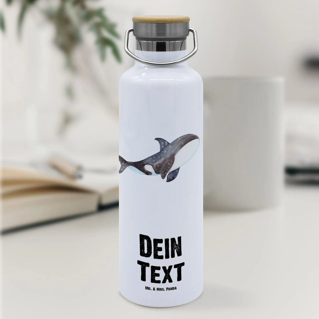 Personalised drinks bottle Orca Seafood, aquatic animals, ocean, sea, fish, shells, corals, reef, whale, narwhal, sea urchin, lobster, platypus, turtle, manatee, crocodile, orca, shrimp, gifts for seafood lovers, water world, underwater animals, underwater world, vacation, deep sea, seafood fans, gift ideas, seafood decoration, seafood posters, self-love, killer whale, office, orcas, startup, new start, opportunities, motivation, work