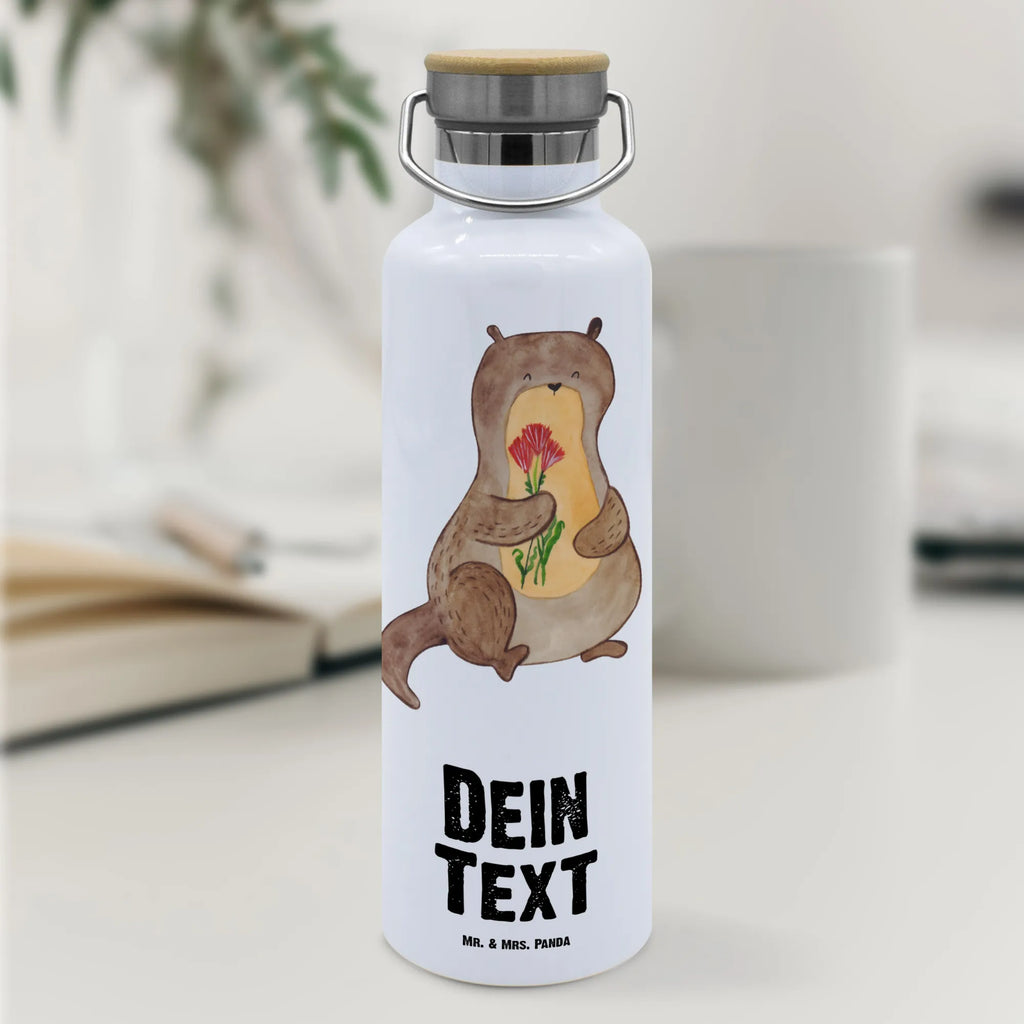 Personalised drinks bottle otter Bunch of flowers otter, marten, sea otter, European otter, water mammal, aquatic animal, baby otter, predator, water, otter gifts, animal lover, gift ideas for animal lovers, animal, mammal, water animal, gifts for people in love, Otter Sea Otter Lake Otter