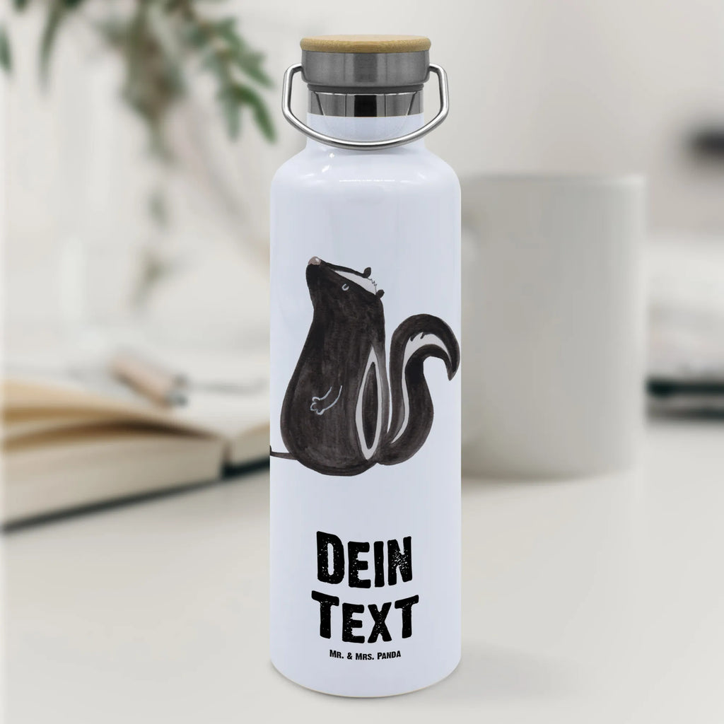 Personalised drinks bottle skunk Sit Skunk, stinky, know-it-all, law, stinker, predator, wild animal, office, skunk, slogan