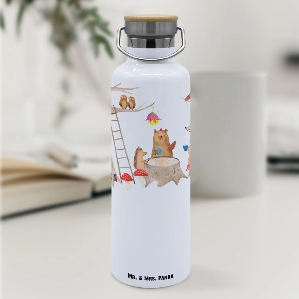 Drinks bottle forest animals picnic small animals, cute, funny, cute animal motives, hand drawn, small world, funny sayings, good mood, happy, gifts, gift ideas, special gifts, animal lover, card, forest animals, hedgehog, fox, forest, squirrel, hare, mouse, picnic