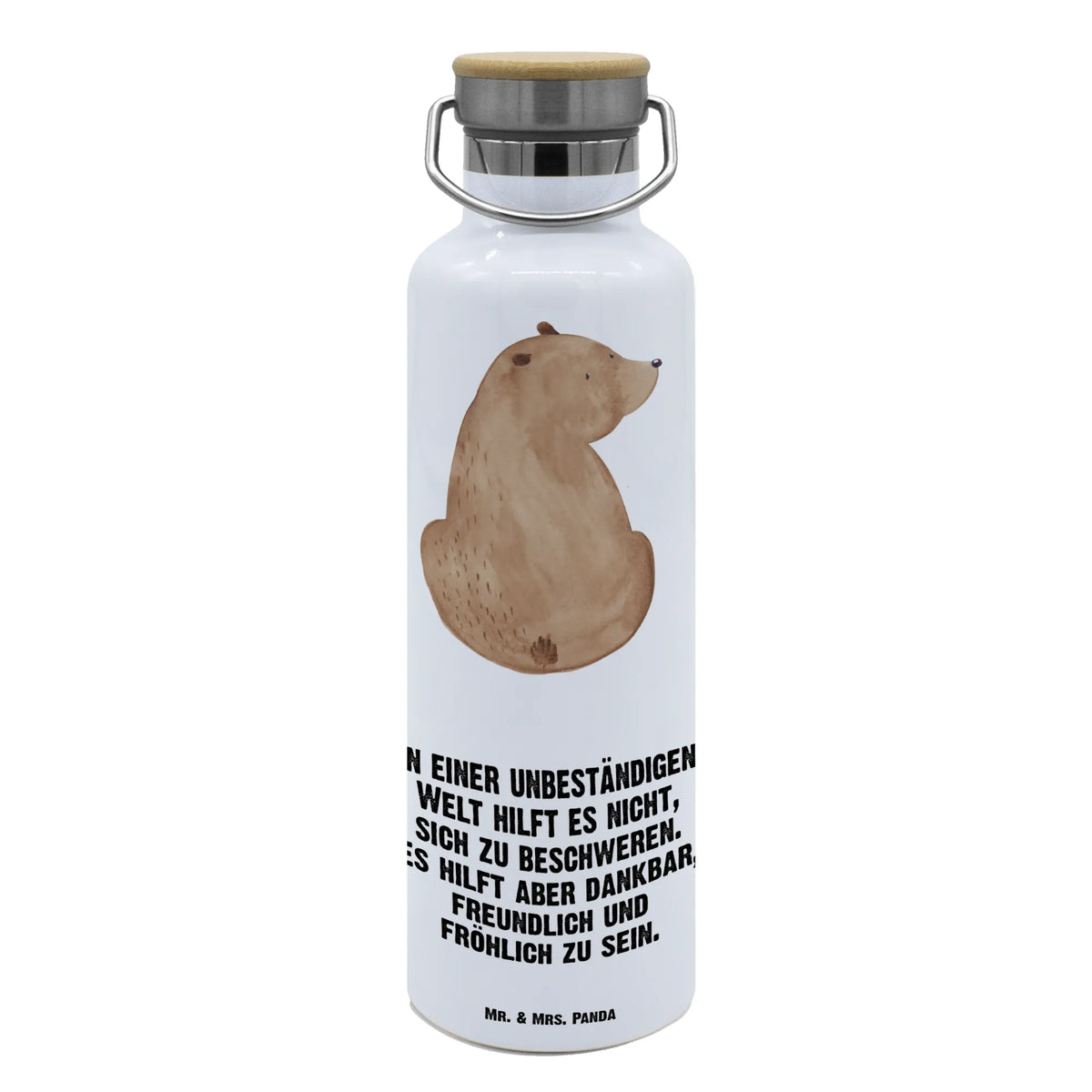 Trinkflasche Bär Schulterblick Trinkgefäß, thermobottle, Vakuumflasche, feldflasche, Trinkflasche, wasser trinkflasche, thermos trinkflasche, Trinkbehälter, metall trinkflasche, Edelstahlflasche, große wasserflasche, isolier trinkflasche, Wasserflasche, Isolierte Trinkflasche, Warmhalteflasche, Thermosflasche, metallflasche, getränkebehälter, große thermosflasche, Trinkflasche Aus Edelstahl, Getränkeflasche, große trinkflasche, Thermo-Trinkflasche, Teddy, Bär, Teddybär, Weisheit, Weltansicht, Bären, Selbstachtung, Bärenliebe, Motivation