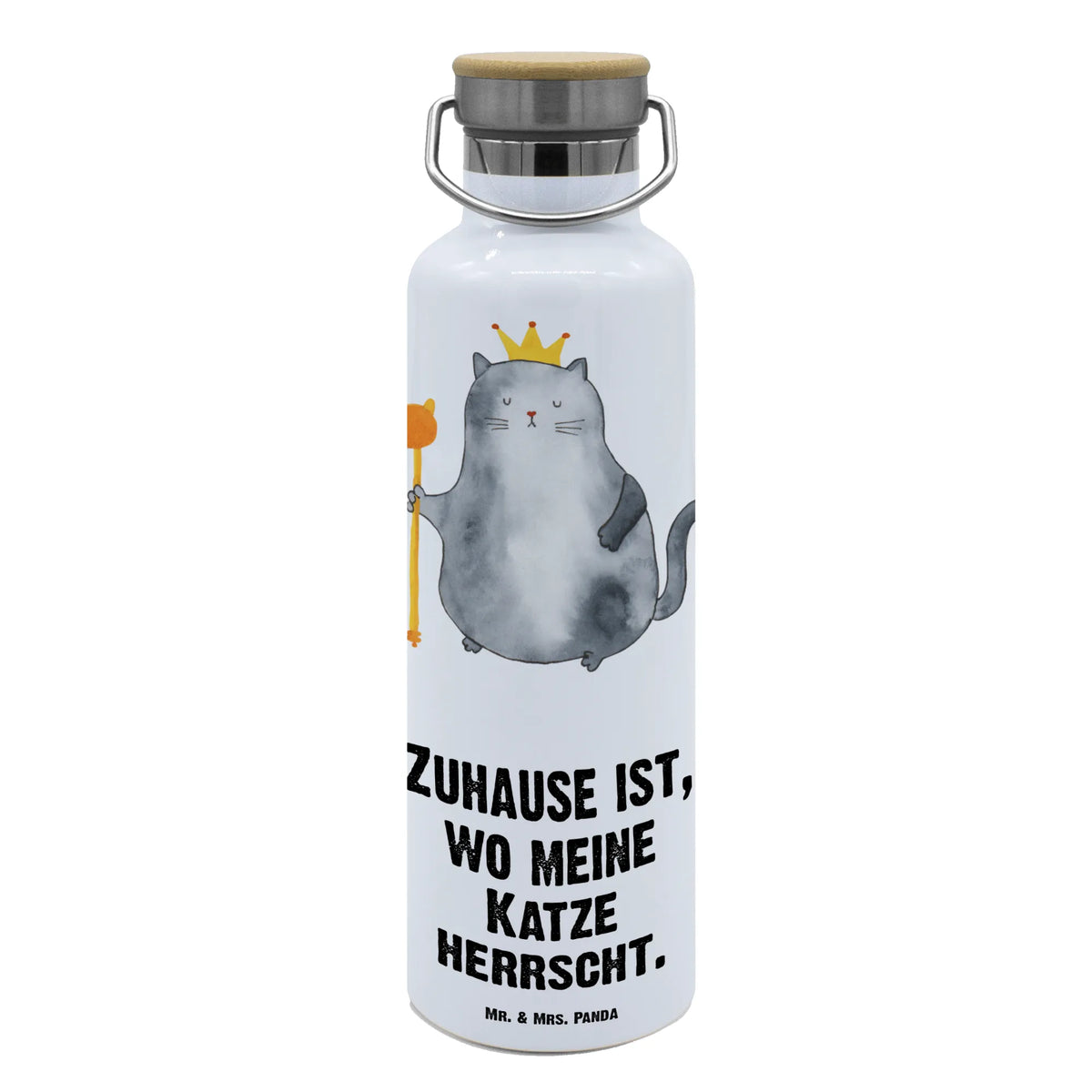 Drinks bottle Cat king cat, tomcat, kitty, meow, kitten, housecat, mama cat, love cats, cat image, cat fan, cat lover, cat fancier, cat decoration, gift for cat lover, cat owner, funny cats, cat sayings, cat motto, funny cat gifts, fan merchandise, cat stuff, animal lover, pussy, first own apartment, king, cats, apartment, moving in, queen, pet, family, move, tenement