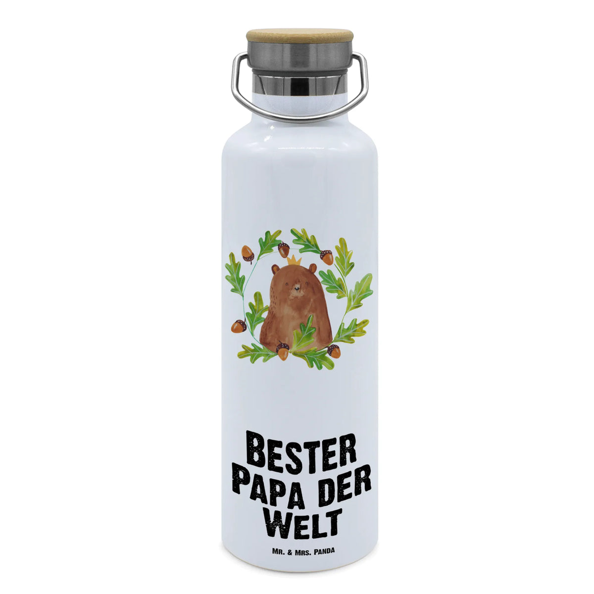 Trinkflasche Bär König Thermosflasche, thermobottle, Edelstahlflasche, isolier trinkflasche, Vakuumflasche, thermos trinkflasche, Getränkeflasche, metall trinkflasche, Trinkflasche, große wasserflasche, große trinkflasche, Trinkflasche Aus Edelstahl, Wasserflasche, Trinkgefäß, getränkebehälter, wasser trinkflasche, metallflasche, Isolierte Trinkflasche, feldflasche, Thermo-Trinkflasche, Warmhalteflasche, große thermosflasche, Trinkbehälter, Teddy, Bär, Teddybär, Weltbester Papa, Papi, Vater, Bester Papa, Papa Bär, Bester Vater, Papa, Vatertag, Dad, Daddy