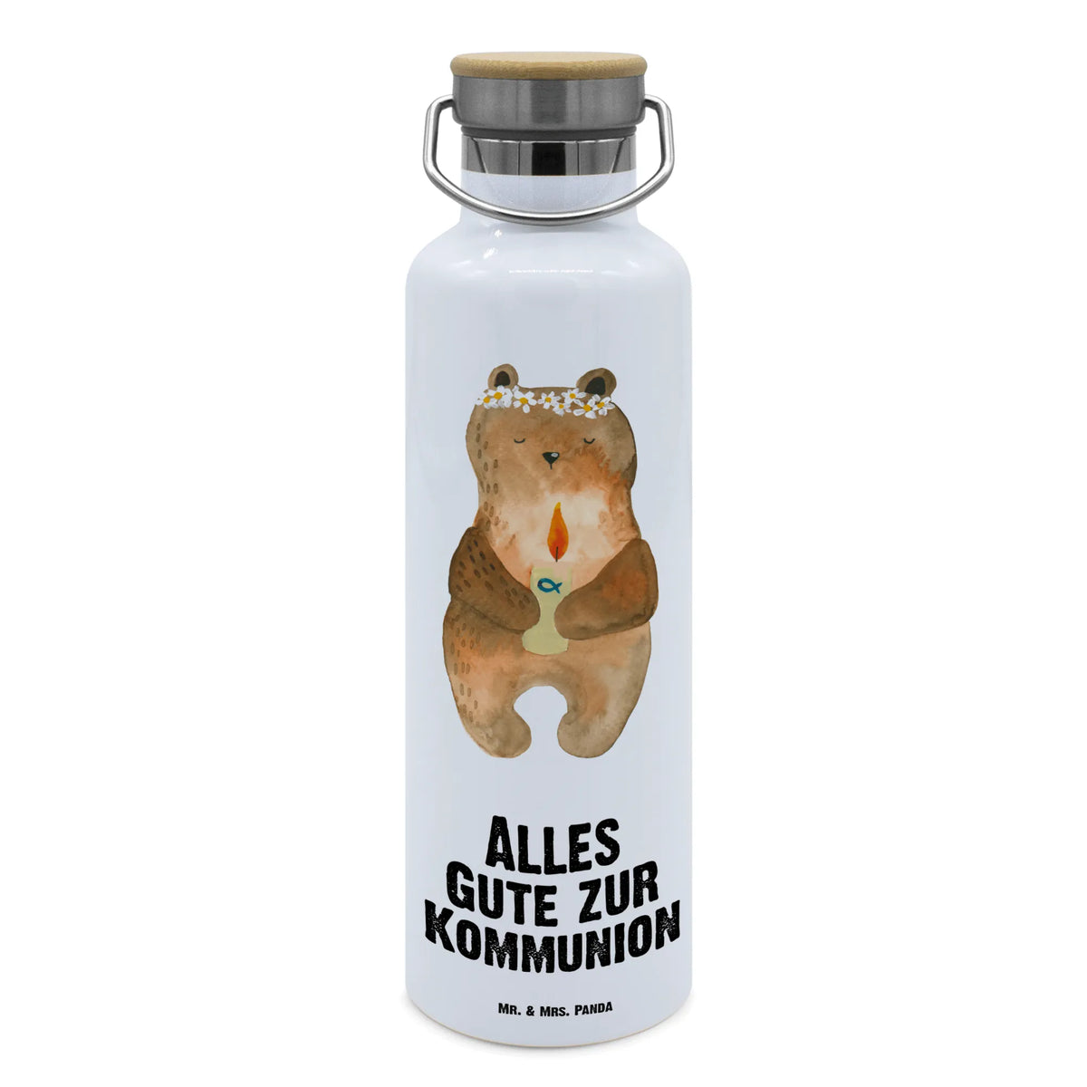 Trinkflasche Bär Kommunion Thermosflasche, thermos trinkflasche, Wasserflasche, große trinkflasche, Trinkflasche, große thermosflasche, metall trinkflasche, thermobottle, Getränkeflasche, feldflasche, metallflasche, getränkebehälter, Trinkflasche Aus Edelstahl, Trinkgefäß, Warmhalteflasche, wasser trinkflasche, isolier trinkflasche, Trinkbehälter, Thermo-Trinkflasche, Edelstahlflasche, Vakuumflasche, Isolierte Trinkflasche, große wasserflasche, Teddy, Bär, Teddybär, Katholisch, Kommunion, Gottes Segen, Taufkerze