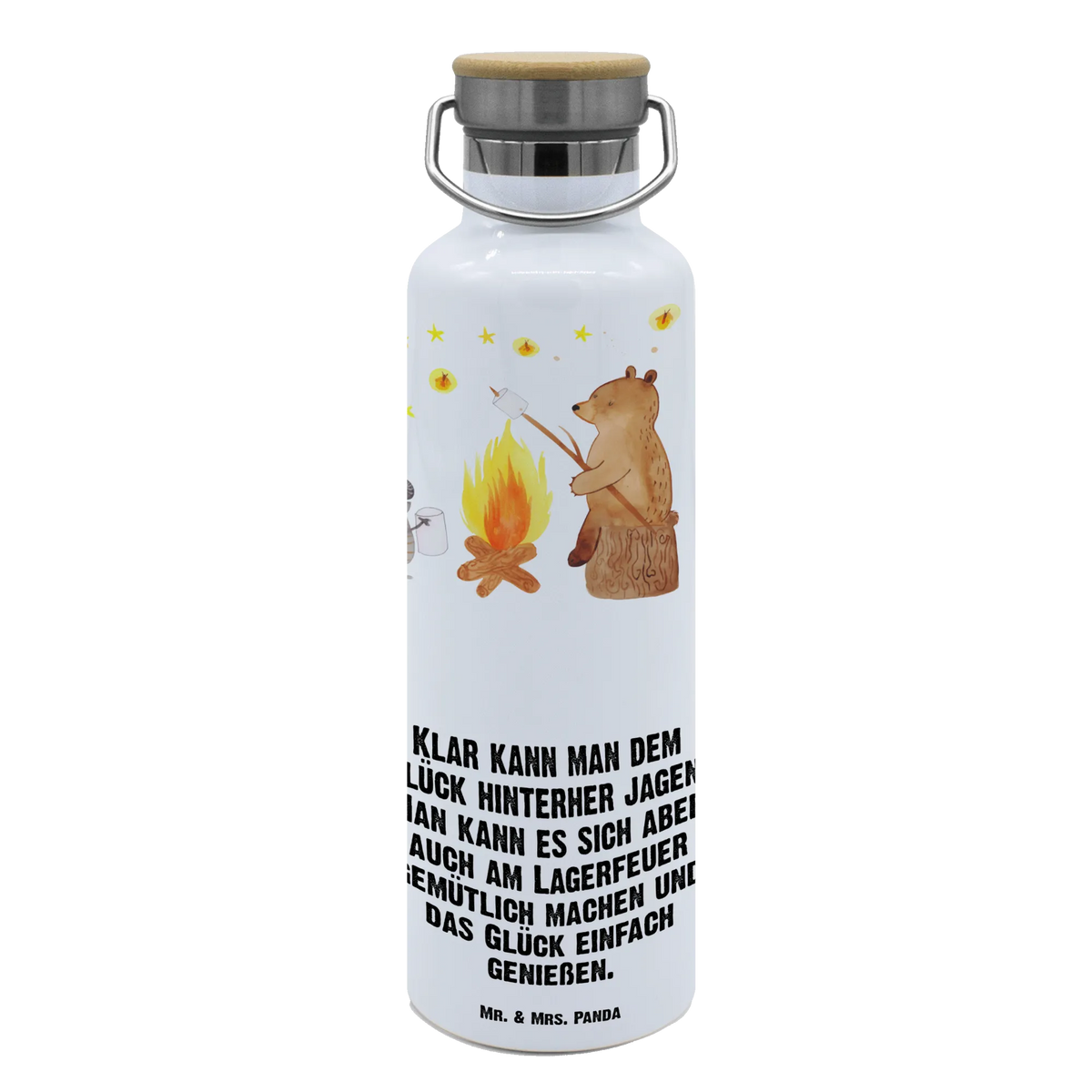 Drinks bottle Bear & Ladybird campfire bear, teddy, teddy bear, cuddly toy, Campfire