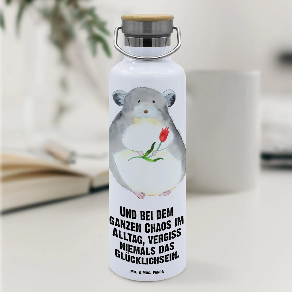 Drinks bottle chinchilla flower small animals, cute, funny, cute animal motives, hand drawn, small world, funny sayings, good mood, happy, gifts, gift ideas, special gifts, animal lover, card, depression, office life, heartache, office, grief, chaos, being sad, happiness, chinchilla, chinchillas