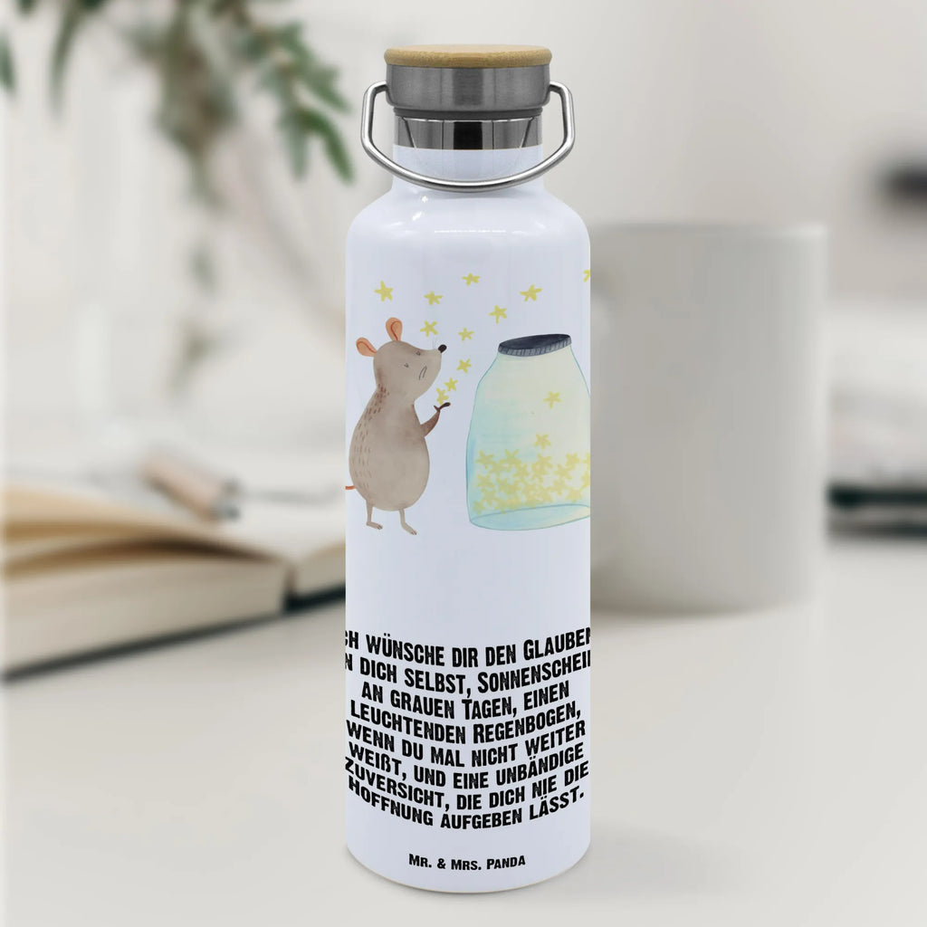 Drinks bottle Mouse Stars small animals, cute, funny, cute animal motives, hand drawn, small world, funny sayings, good mood, happy, gifts, gift ideas, special gifts, animal lover, card, dreams, child, stars, birthday, baptism, baptism gift, pregnancy, birth, first child, wish, hope, child birthday, Mouse