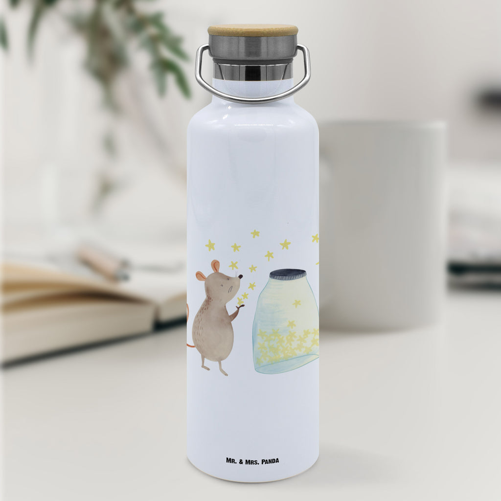 Drinks bottle Mouse Stars small animals, cute, funny, cute animal motives, hand drawn, small world, funny sayings, good mood, happy, gifts, gift ideas, special gifts, animal lover, card, dreams, child, stars, birthday, baptism, baptism gift, pregnancy, birth, first child, wish, hope, child birthday, Mouse