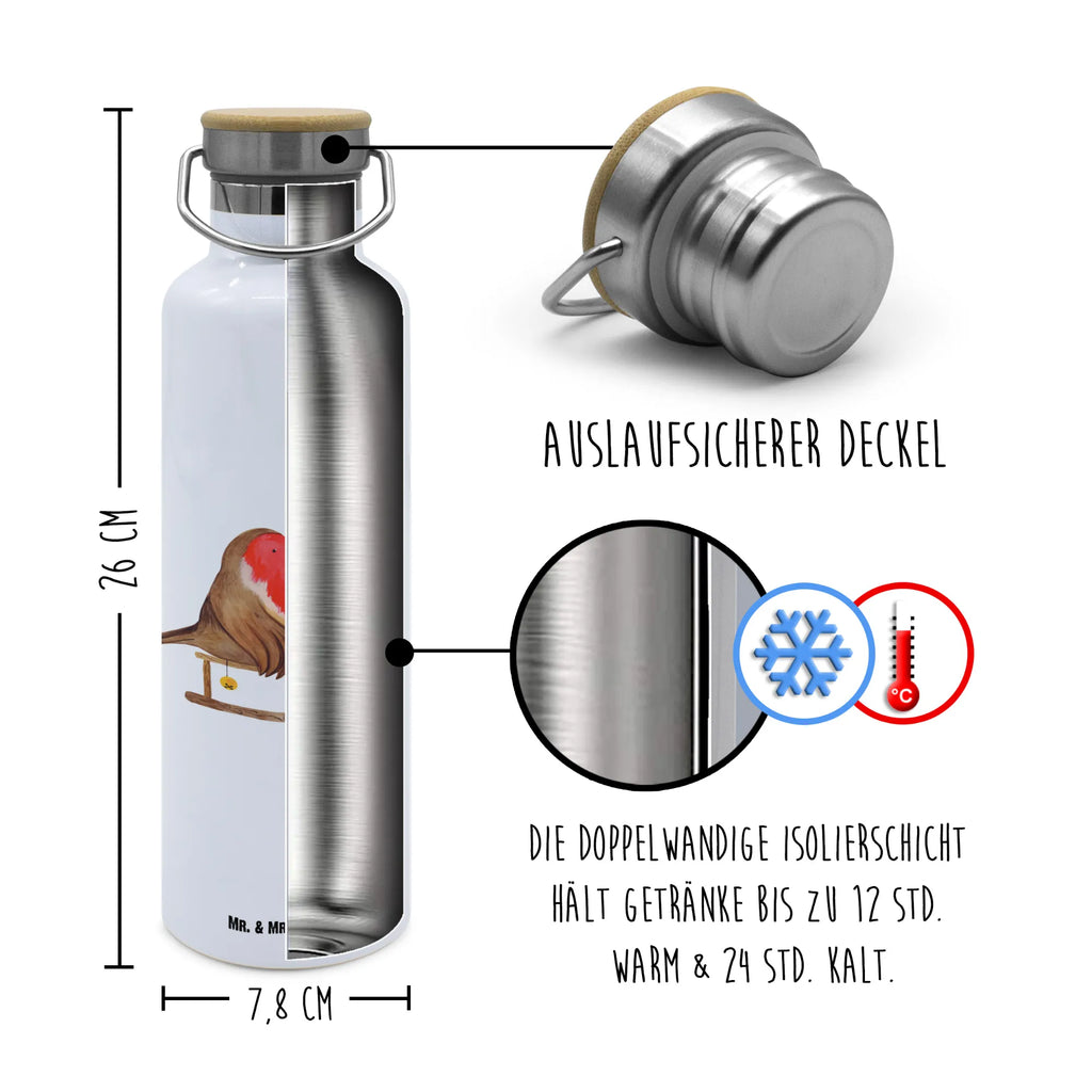 Trinkflasche Rotkehlchen Schlitten Vakuumflasche, Trinkflasche Aus Edelstahl, Edelstahl Trinkflasche, Trinkgefäß, Getränkeflasche, metallflasche, wasser trinkflasche, Wasserflasche, Isolierflasche, isolier trinkflasche, Thermoflasche, Thermo-Trinkflasche, Isolierte Trinkflasche, metall trinkflasche, Thermosflasche, Trinkflasche, thermos trinkflasche, große wasserflasche, große thermosflasche, thermobottle, getränkebehälter, große trinkflasche, Edelstahlflasche, Trinkbehälter, Weihnachten, Winter, Weihnachtsdeko, Nikolaus, Advent, Heiligabend, Wintermotiv, Vogel, Schlitten