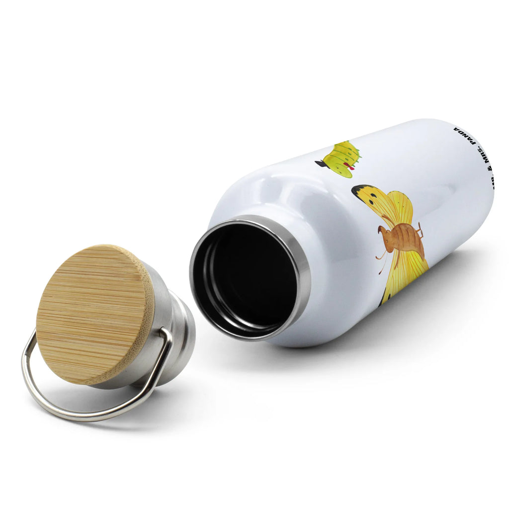 Drinks bottle Caterpillar butterfly small animals, cute, funny, cute animal motives, hand drawn, small world, funny sayings, good mood, happy, gifts, gift ideas, special gifts, animal lover, card, Caterpillar, lemon butterfly, development, beauty, butterfly, growing up, hat, cocoon